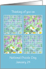 Thinking of You on National Puzzle Day January 29 card