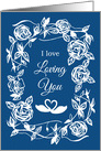 Swan Heart I Love Loving You Valentine’s Day Roses card