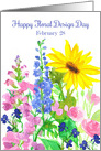 Happy Floral Design Day February 28 Flower Bouquet card