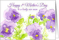 1st Mother’s Day Pansies Lovely New Mom card