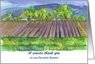 Thank You Farmer Field Mountains Custom Name card