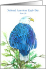 National American Eagle Day June 20 Bird Art card