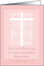 Baptism Blessings Granddaughter Bible Verse Custom Name card