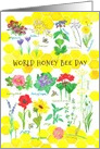 World Honey Bee Day August Plants Honeycomb card