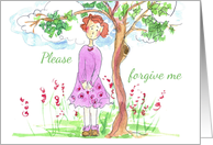 Belated Birthday Please Forgive Me Friend Illustration card