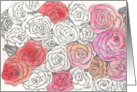Happy Mother’s Day Grandma Roses Pen and Ink Flower Art card