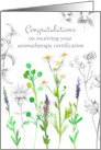 Congratulations Aromatherapy Certification Plants Herbs card