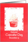 National Cupcake Day December 15 Red Dessert card