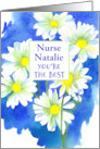 Nurse Thank You Daisy Flowers Custom Name card