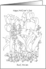 Happy Mother’s Day Aunt Coloring Book Custom card