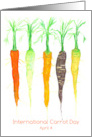 International Carrot Day April 4 Vegetable Watercolor card