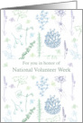 For You In Honor Of National Volunteer Week Botanical Plants card