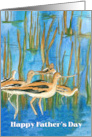 Happy Father’s Day for Dad Avocets Shore Birds Water Fowl card