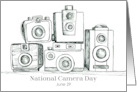 National Camera Day June 29 Black Pen and Ink Sketch card