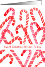 Sweet Christmas Wishes To You Holiday Candy Canes card