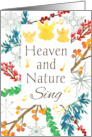 Heaven And Nature Sing Angels Religious Christmas card