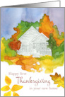 Happy First Thanksgiving In Your New Home Autumn Leaves card