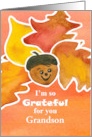 Grandson I’m So Grateful For You Acorn Thanksgiving Custom Relationship card