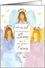 Hark The Herald Angels Sing Christian Christmas Religious Holiday card