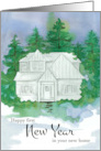 Happy First New Year In Your New Home Winter Landscape card