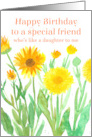 Happy Birthday Friend Who’s Like A Daughter To Me Flowers Spatter card