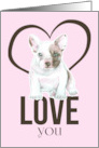 Boston Terrier Dog Love You Happy Valentine’s Day card