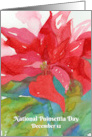 National Poinsettia Day December 12 Christmas card