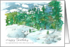 Happy Birthday Friend Like A Son To Me Winter card