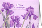 Happy Mother’s Day Mom Kind Words Verse Iris Flowers card