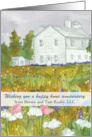 Happy Home Anniversary Farmhouse Flower Meadow card