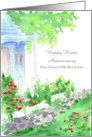 Happy Home Anniversary Cottage House Custom card