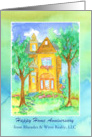 Happy Home Anniversary Victorian Cottage Custom card