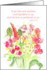 I Love You Bible Verse John Flower Bouquet Spatter card