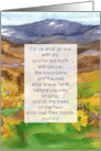 Praying For You Bible Verse Isaiah 55 22 Mountains card