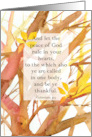 Happy Thanksgiving Bible Verse Colossians Fall Tree card