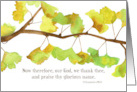 Happy Thanksgiving Bible Verse 1 Chronicles Ginkgo card