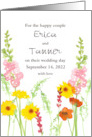 September Wedding Congratulations Custom Name card