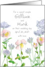 April Wedding Congratulations Primrose Custom Name card