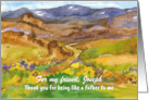 Like A Father To Me Purple Mountains Landscape Custom card