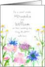 May Wedding Congratulations Wildflowers Custom card