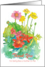 Thank You Like A Mother To Me Zinnia Garden Flowers card