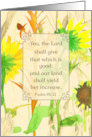 Happy Autumn Bible Verse Psalm 85 Religious Sunflowers card
