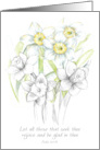 Welcome To Church Bible Scripture Psalms Daffodils card