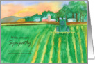 With Sympathy Psalms Bible Verse Tractor Farm Field card