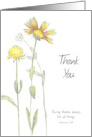 Thank You Bible Verse Ephesians Yellow Flowers card