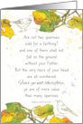 Faith Two Sparrows Matthew 10 Bible Scripture Spatter Spots card