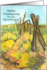 Happy Thanksgiving Favorite Guy Desert Landscape card