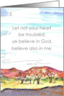 Believe In God John 14 Bible Scripture Desert Landscape card