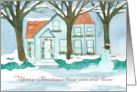 Merry Christmas From Our New Home Winter Snow card