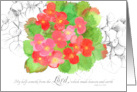 Psalm 121 Scripture Bible Verse Begonia Flowers Blank card